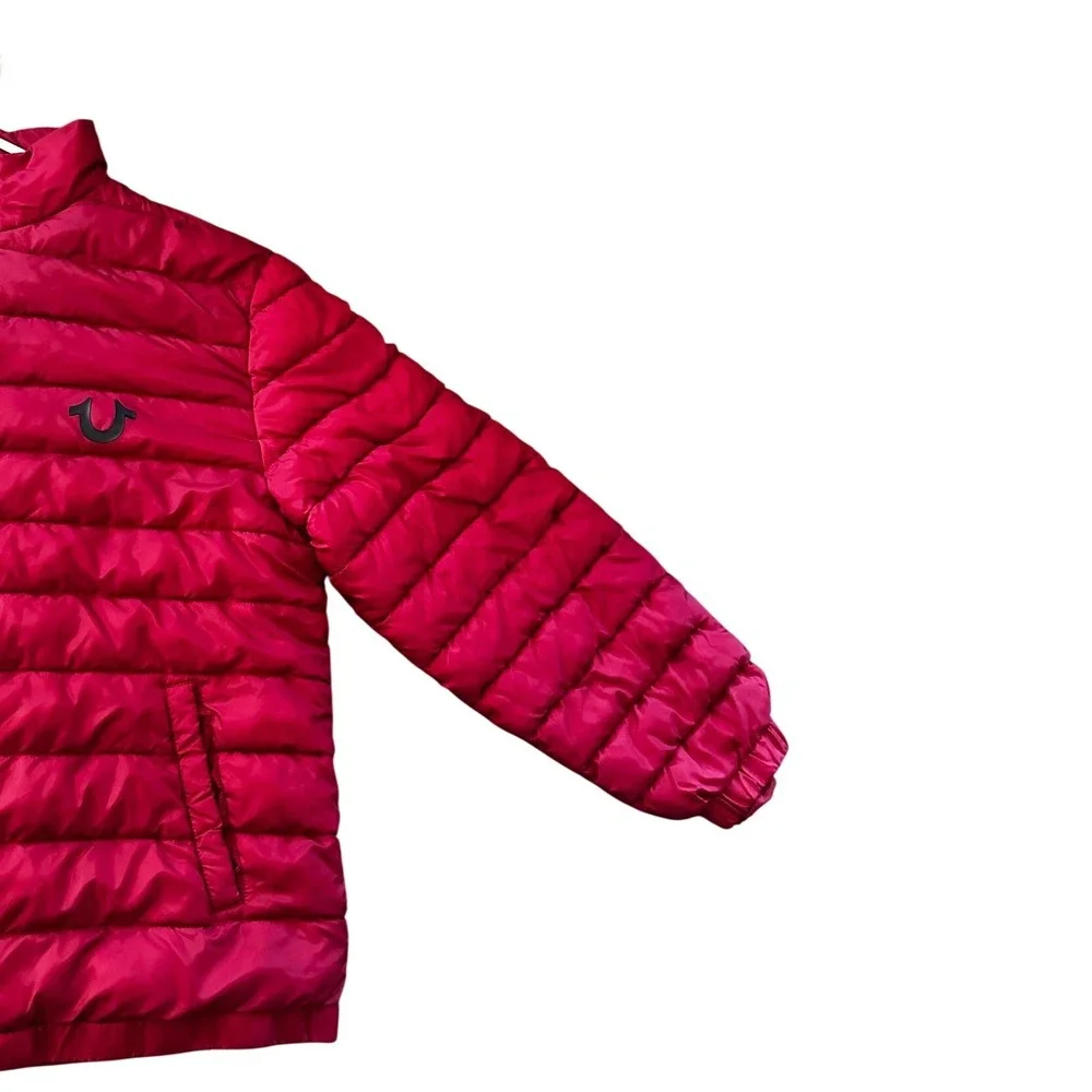 True Religion Red Quilted Puffer Jacket Men's XL